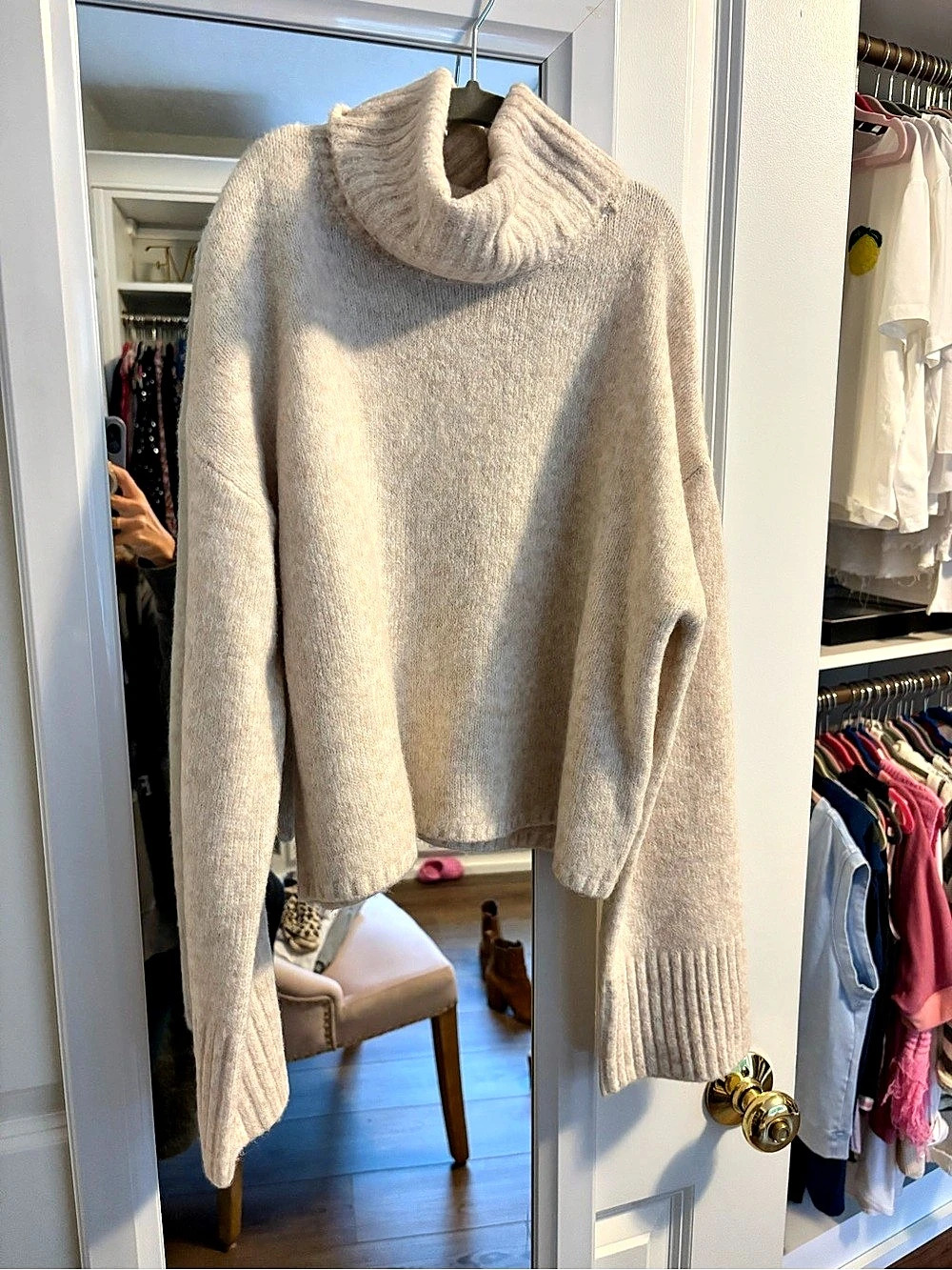 Z Supply Ursa Turtleneck Sweater in Cream Size XS NWT